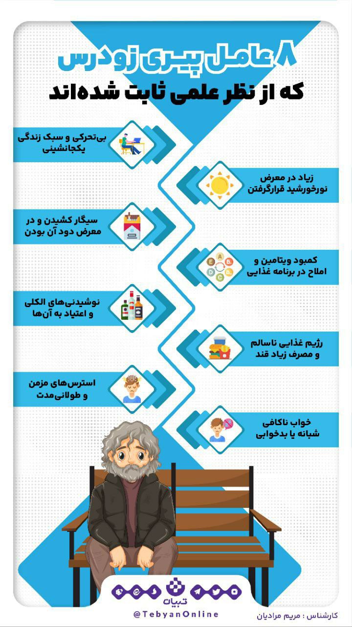 با عوامل علمی و ثابت شده پیری زودرس آشنا بشید