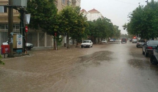 فیلم| بارش باران سیل آسا در شهرهای استان گلستان