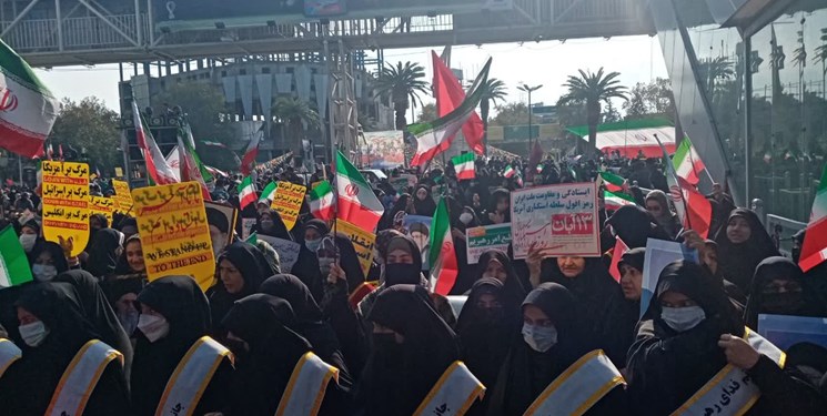 حضور طوفانی گلستانی‌ها در راهپیمایی 13 آبان + عکس‌وفیلم