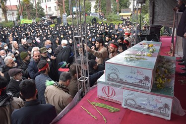 تشییع باشکوه شهدای گمنام در رشت