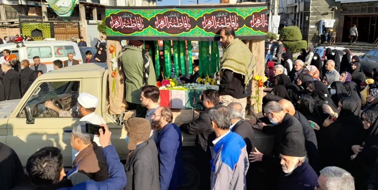 بدرقه باشکوه شهید گمنام در محمودآباد + عکس