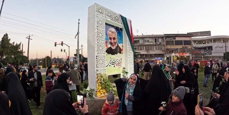 رونمایی از المان سردار شهید «قاسم سلیمانی» در آمل