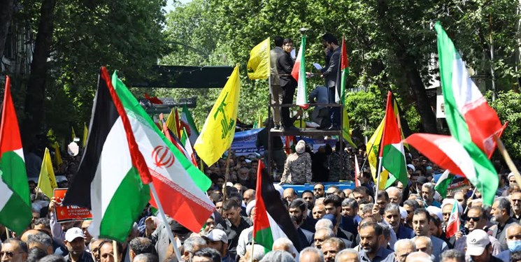 شهید گمنام هم خود را به روز قدس رساند/ساری مملو از جمعیت مردم آزادیخواه + عکس و فیلم