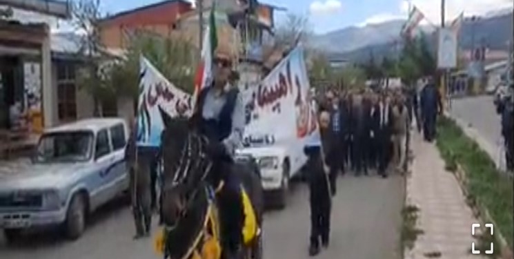 راهپیمایی روز قدس در روستای خورگامِ گیلان