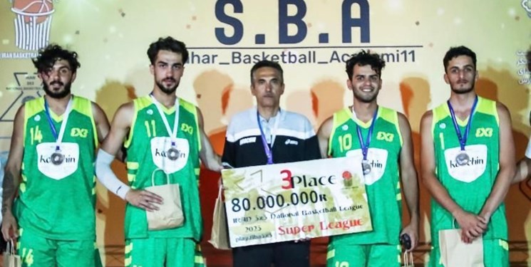 سکوی سوم لیگ ملی بسکتبال در اختیار کوچین محمودآباد