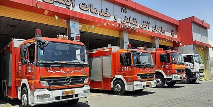 حریق 6 تریلی در گنبدکاووس