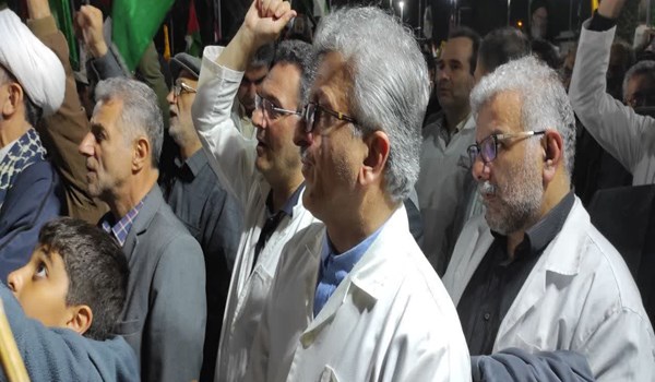فیلم| خروش مدافعان سلامت علیه وحشی‌گری رژیم صهیونسیتی