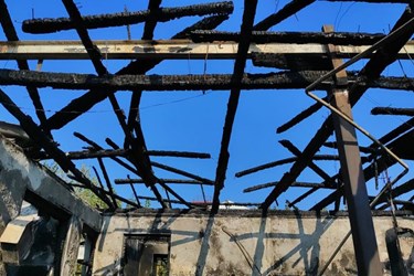 نخستین تصاویر از کمپ ترک اعتیاد لنگرود پس از آتش‌سوزی مرگبار