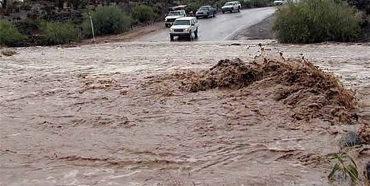 سیلاب و انسداد برخی محورهای مواصلاتی در گلستان