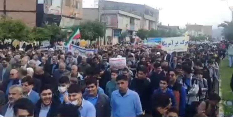 طنین فریاد «مرگ بر اسرائیل» در شرق مازندران