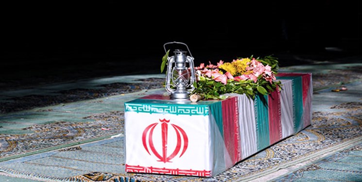 پیکر‌های مطهر شهدای گمنام در راه مازندران