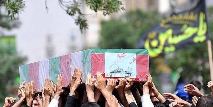 تشییع 8 شهید گمنام گیلان در روز شهادت حضرت زهرا(س)