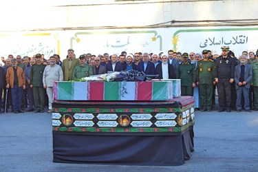 تشییع پیکر 2  شهید گمنام در رشت