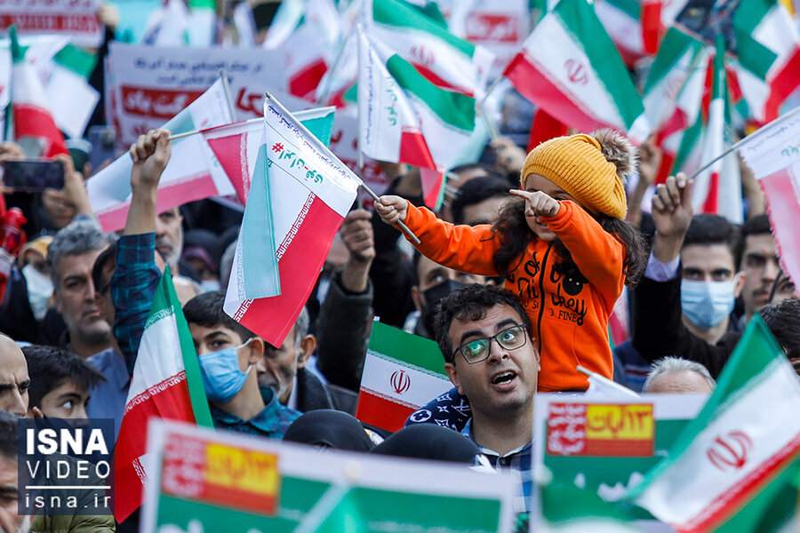 ویدئو / تصاویر خبرنگاران ایسنا از راهپیمایی 13 آبان در سراسر کشور