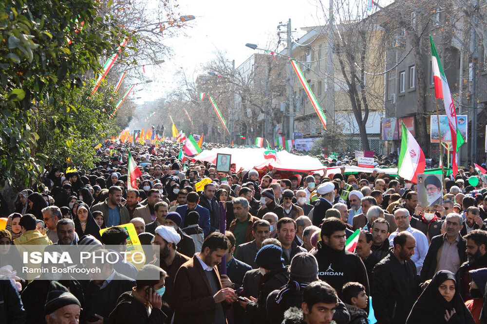 راهپیمایی 22 بهمن گرگان از لنز دوربین ایسنا
