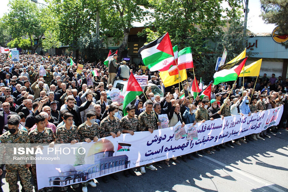 راهپیمایی روز قدس در گرگان از لنز دوربین ایسنا