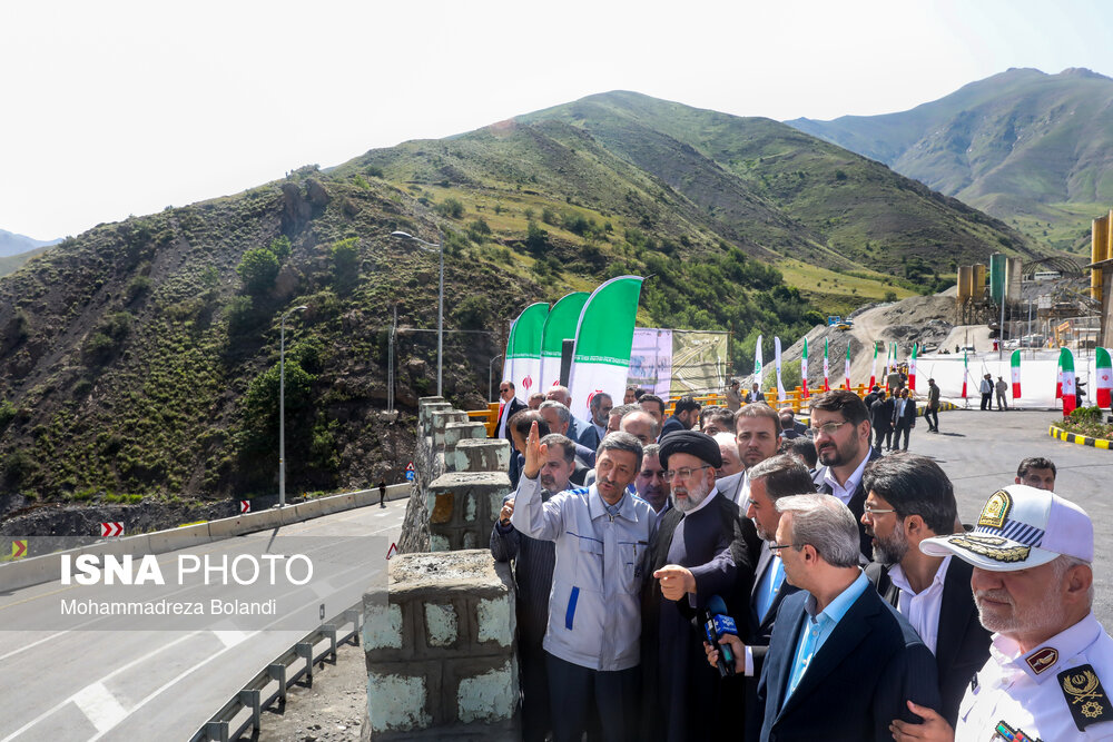 افتتاح مسیر رفت آزادراه تهران - شمال با حضور رئیسی