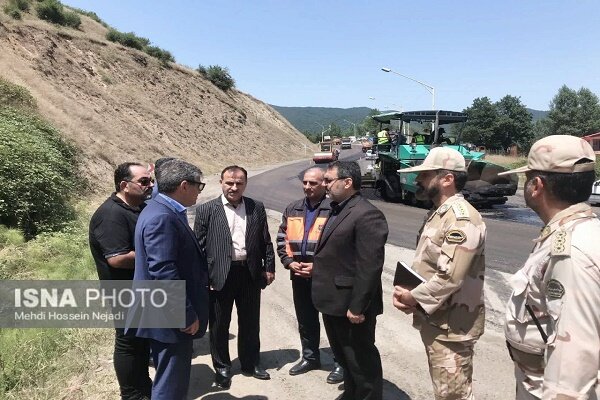 آغاز آسفالت 30 کیلومتر از جاده گردنه حیران