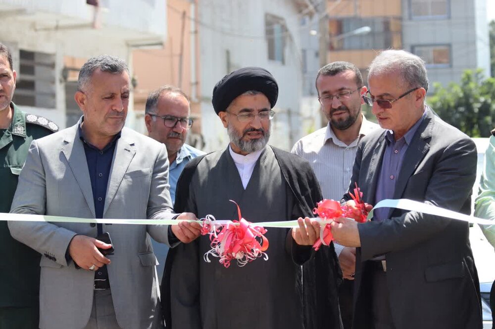 افتتاح و کلنگ زنی 2 پروژه دیواره بتنی نهر زیگرود و دیواره سنگی وقفی رود در محمودآباد