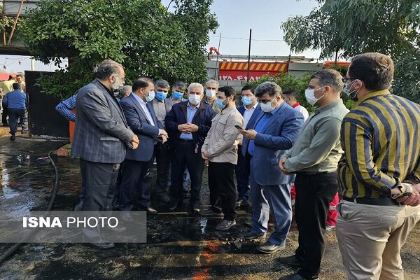 حضور استاندار گیلان در محل حادثه آتش سوزی کمپ ترک اعتیاد لنگرود /32 فوتی و 16 مصدوم + تصاویر