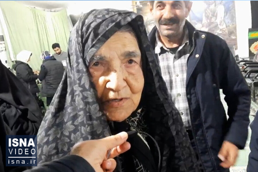 ویدیو/  رای دادن مادر بزرگ 103 ساله آملی