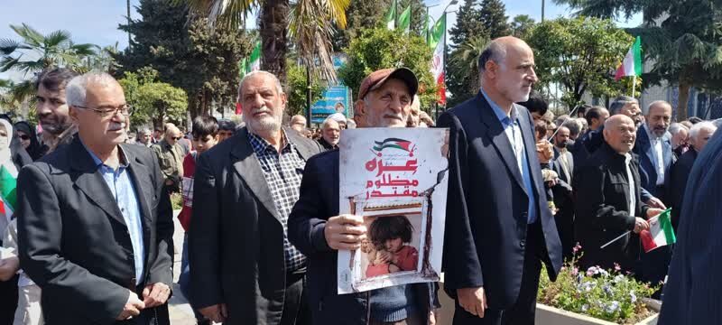 خروش مردم نوشهر در روز جهانی قدس