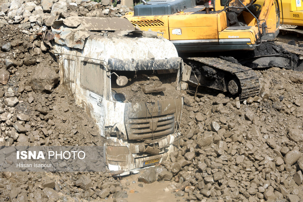 سیل در محور سوادکوه - استان مازندران
