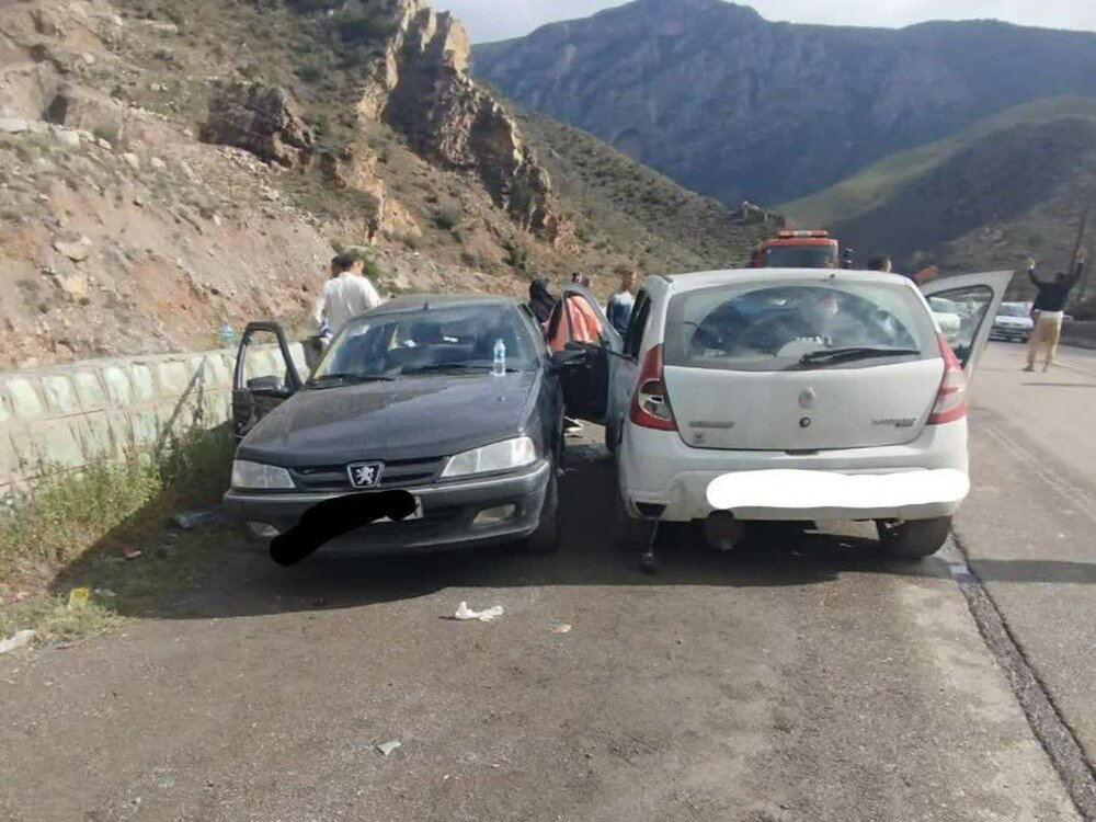تصادف دو خودرو در جاده سوادکوه 9 مصدوم برجای گذاشت