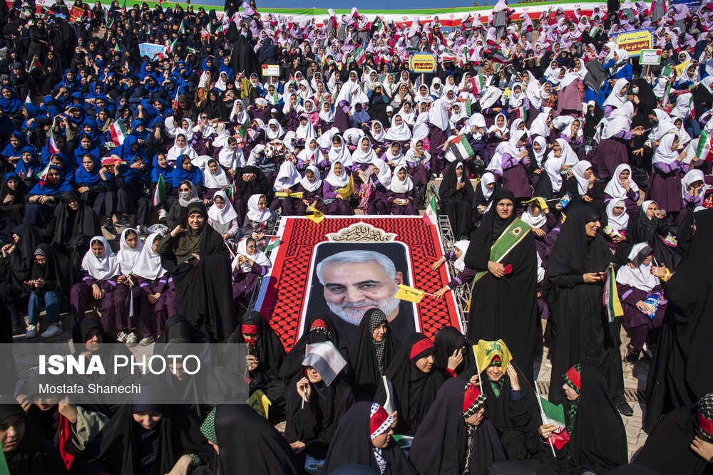 مراسم راهپیمایی روز 13 آبان در ساری