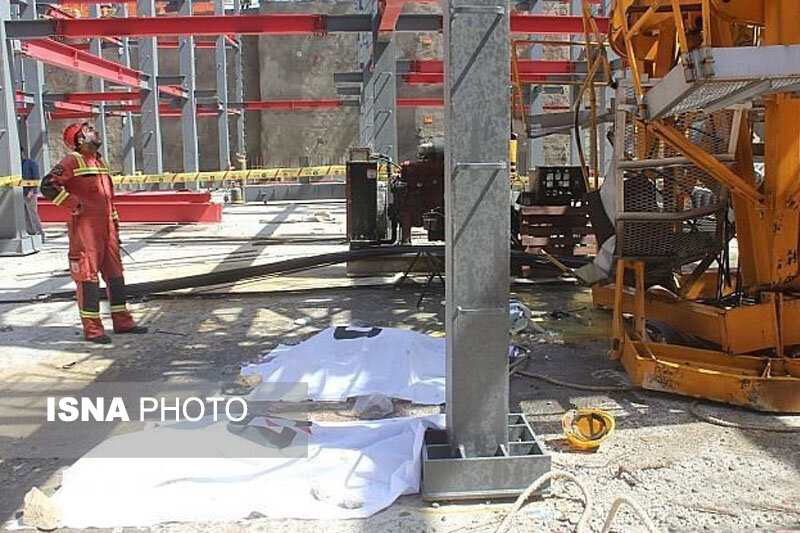 سقوط بالابر جان یک کارگر ساختمانی را گرفت