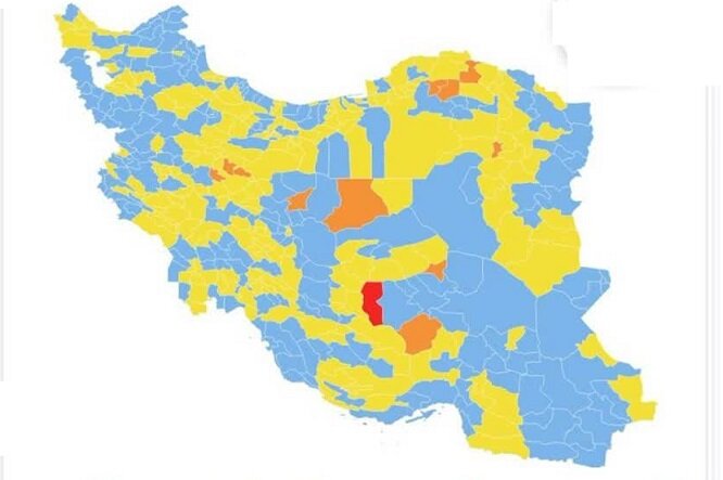 6 شهرستان گیلان در وضعیت زرد کرونایی قرار دارند