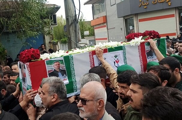 بدرقه بارانی شهید مدافع «مجید یوسفی» در آستانه اشرفیه