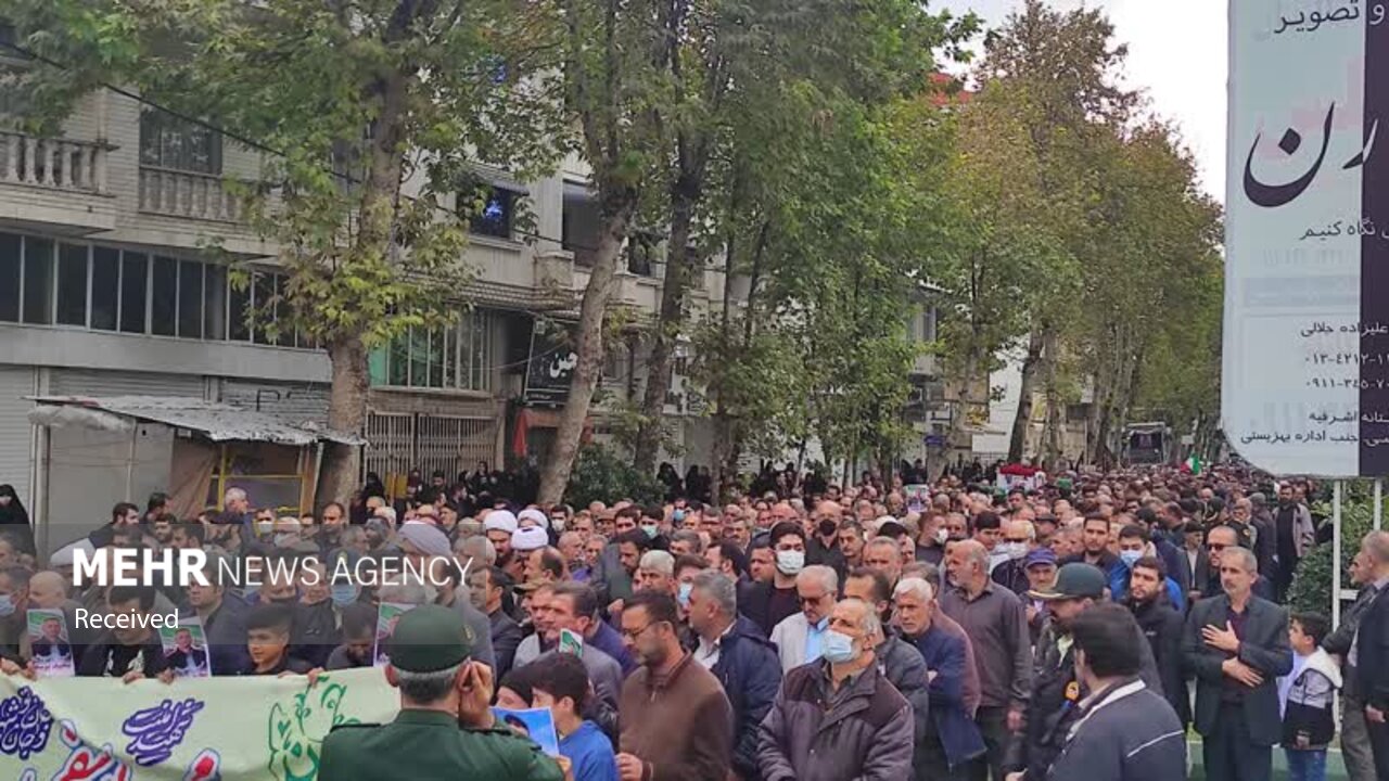 فیلم تشییع شهیدی که توسط اغتشاشگران با ماشین زیر گرفته شد!