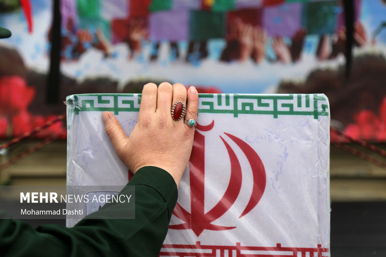 گیلان پذیرای پیکر مطهر 3 شهید گمنام دوران دفاع مقدس