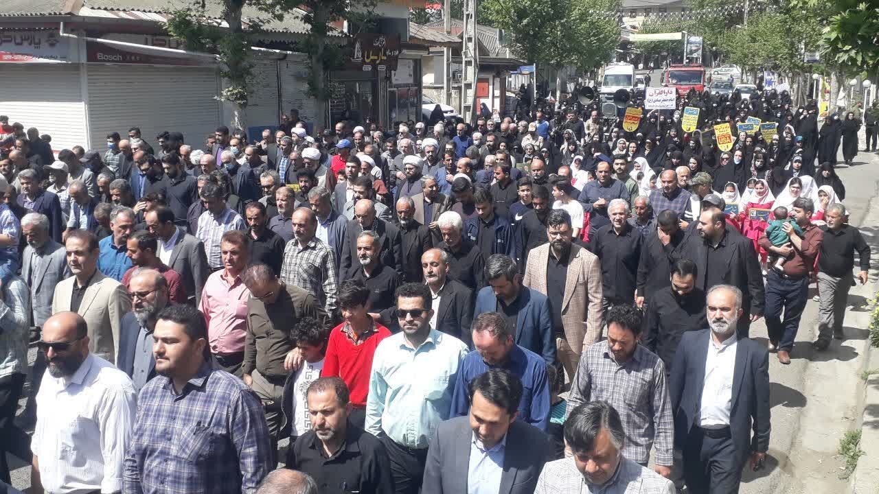فریاد «مرگ بر اسرائیل» در روستای چماچا شفت