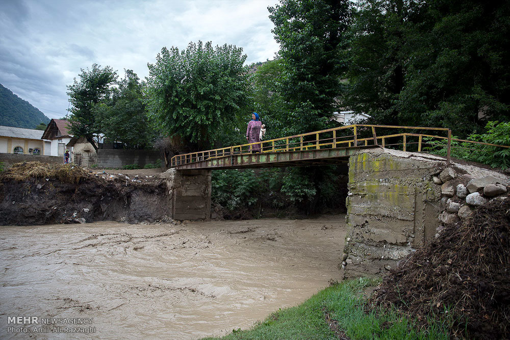 جاری شدن سیلاب در بخش کجور نوشهر