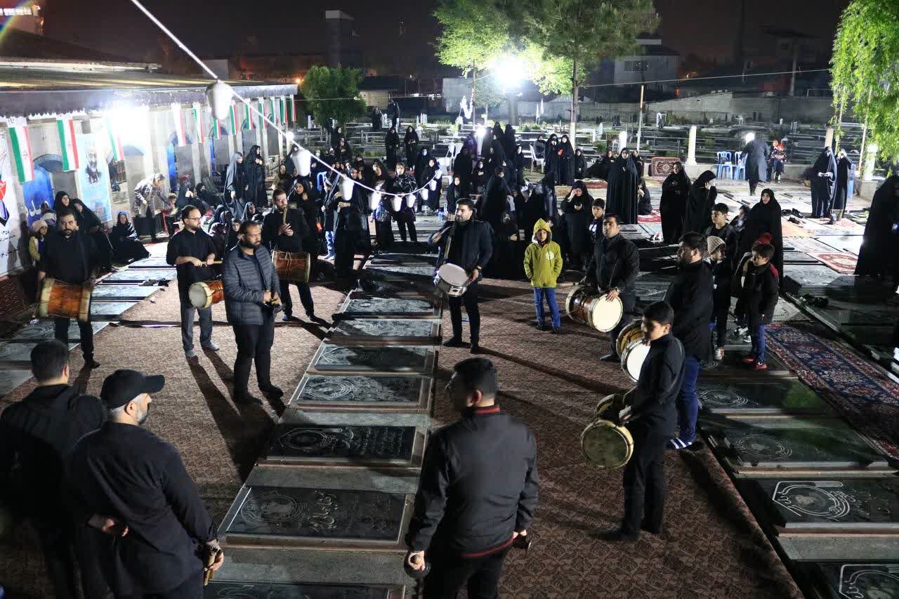 برگزاری آئین سنتی دمام زنی در مسجد گلف پشت فومن