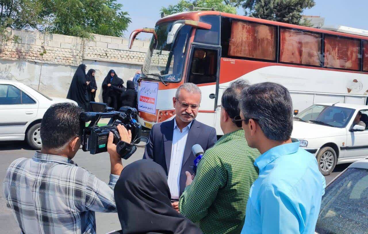 8 دستگاه اتوبوس از محلات کم برخوردارگلستان به کربلا معلی اعزام شد