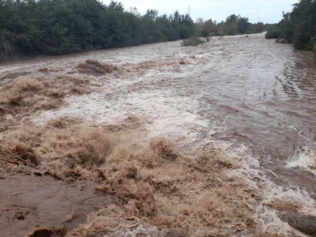 طغیان رودخانه «پلرود» در رودسر