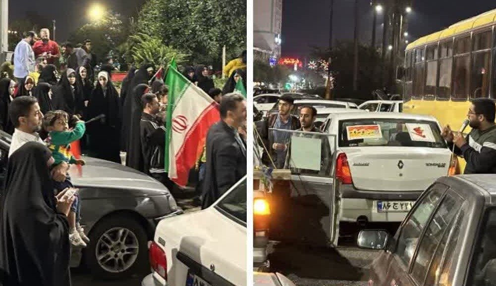 جشن و شادی مردم مازندران از عملیات «طوفان الاقصی»