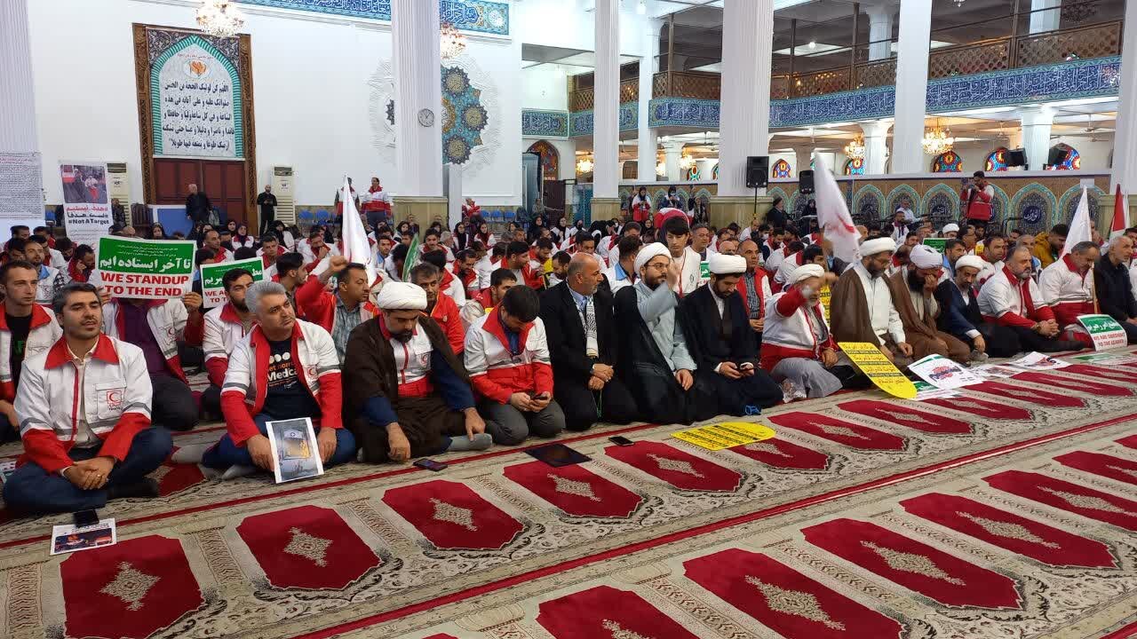 اجتماع امدادگران و کادر درمان هلال احمر گیلان در حمایت از غزه