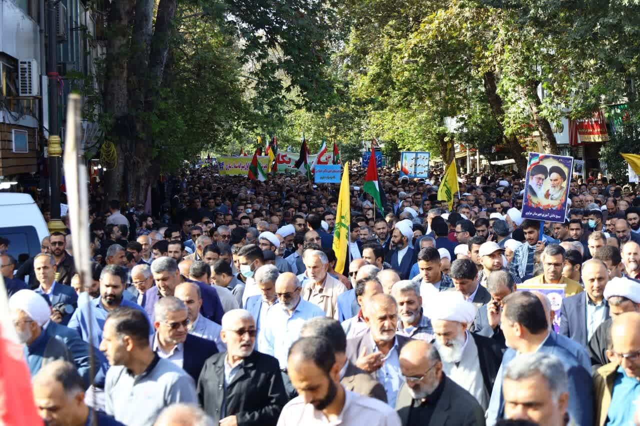 ثبت حماسه ماندگار مازندران در حمایت از مردم غزه