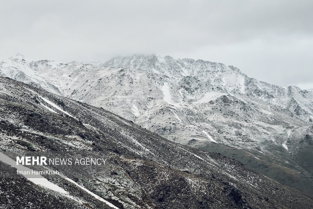 اولین برف زمستانی در کجور