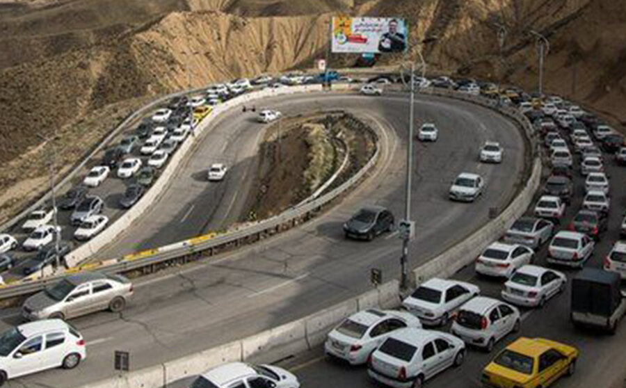 ترافیک در محور کندوان سنگین است