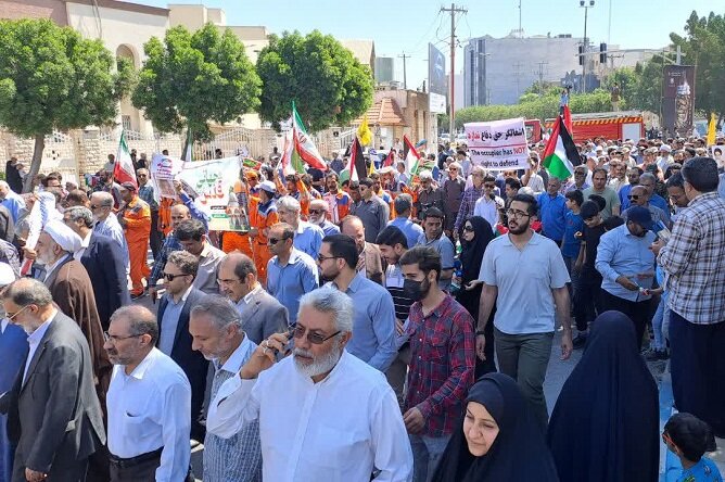 حضور مردم عباس آباد در روز جهانی قدس