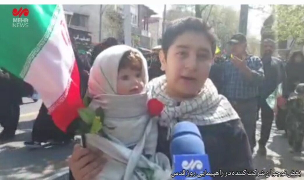 بغض نوجوان گرگانی در راهپیمایی روز قدس