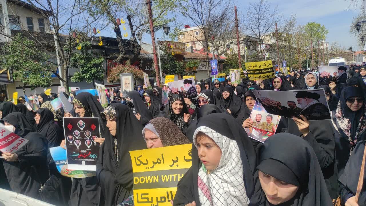 حضور مردم لوندویل در راهپیمایی روز قدس