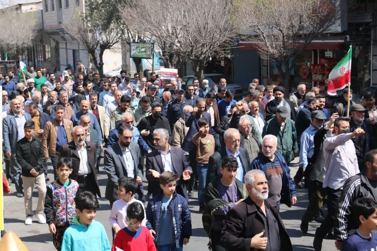 حضور پرشور مردم منجیل در راهپیمایی روز قدس
