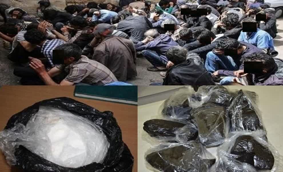 جمع‌آوری و دستگیری 44 نفر از معتادان و سوداگران مرگ در لنگرود