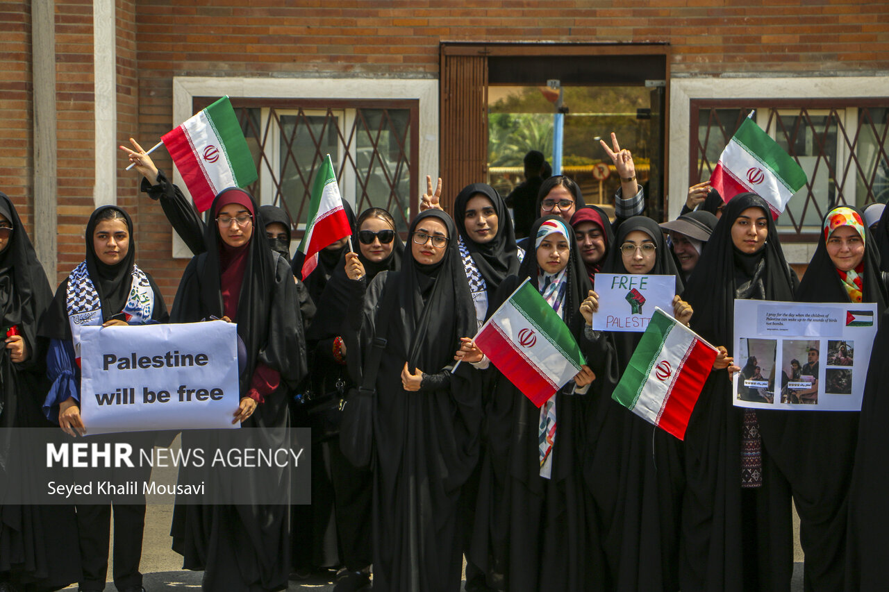 حمایت دانشگاهیان قائمشهر از قیام جهانی دانشجویان
